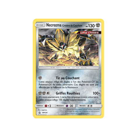 Necrozma Crinière du Couchant SM124 : - de Pokémon Promo SM (Soleil et Lune)