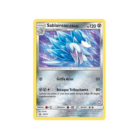 Carte Sablaireau d'Alola - de Pokémon SM127