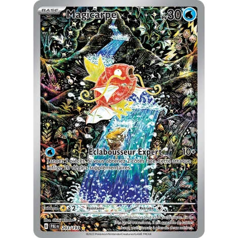 Carte Magicarpe - Illustration rare de Pokémon Écarlate et Violet Évolutions à Paldea 203/193