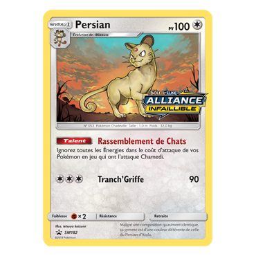 Carte Persian - de Pokémon SM182