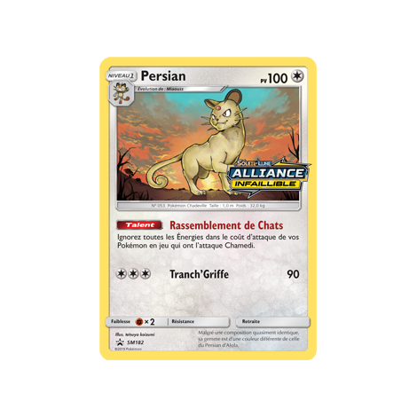 Carte Persian - de Pokémon SM182