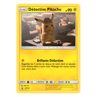 Détective Pikachu SM194 : - de Pokémon Promo SM (Soleil et Lune)