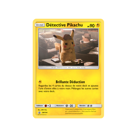 Détective Pikachu SM194 : - de Pokémon Promo SM (Soleil et Lune)