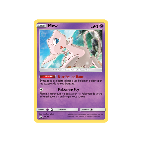 Carte Mew - de Pokémon SM215