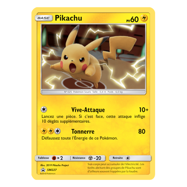 Carte Pikachu - de Pokémon SM227