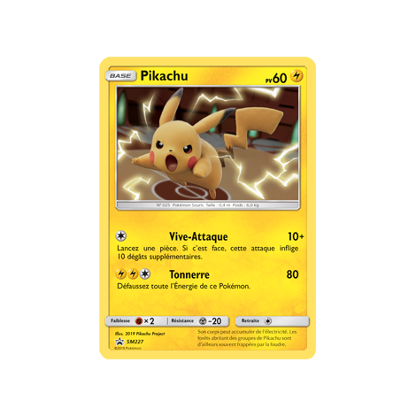 Carte Pikachu - de Pokémon SM227