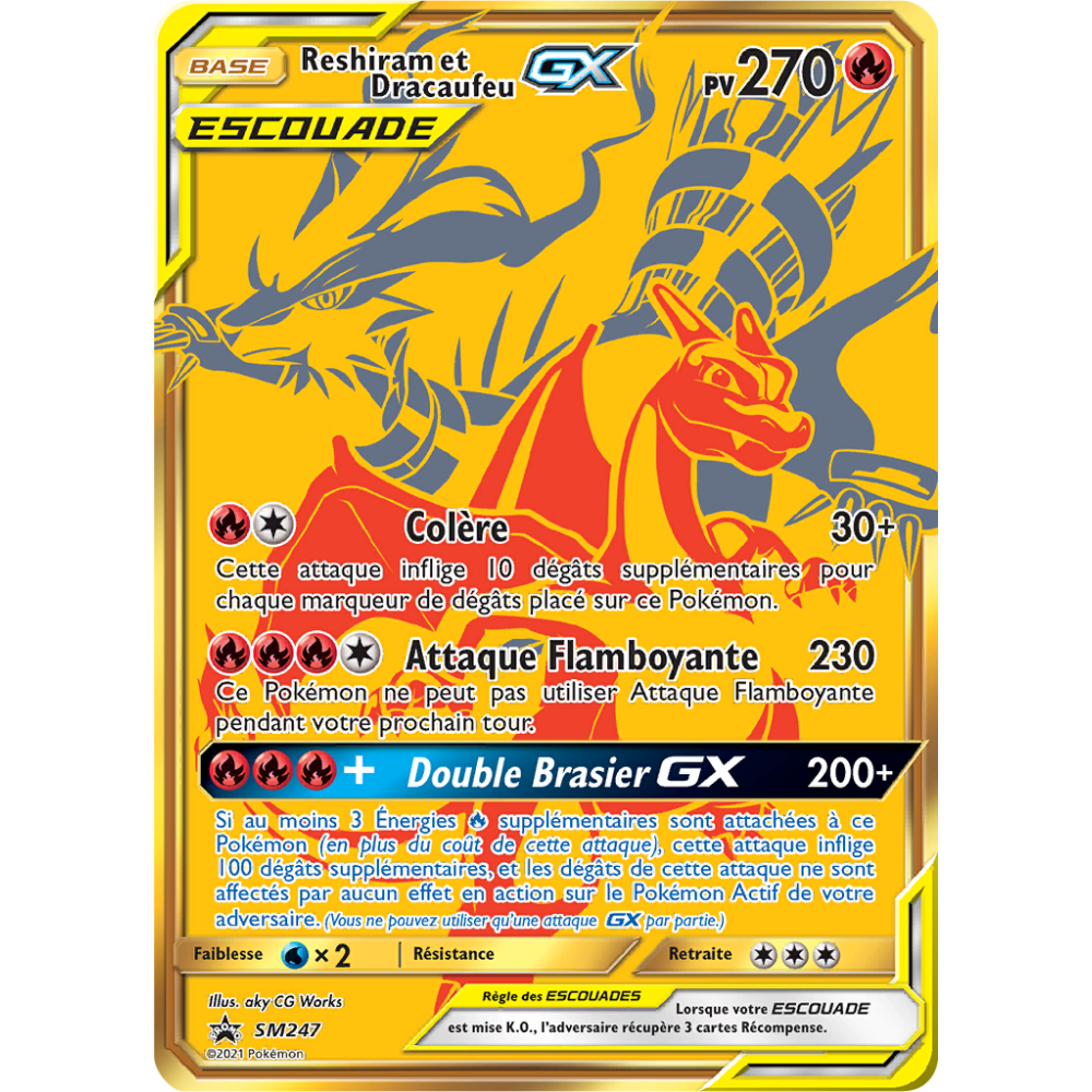 Carte Reshiram et Dracaufeu - de Pokémon SM247