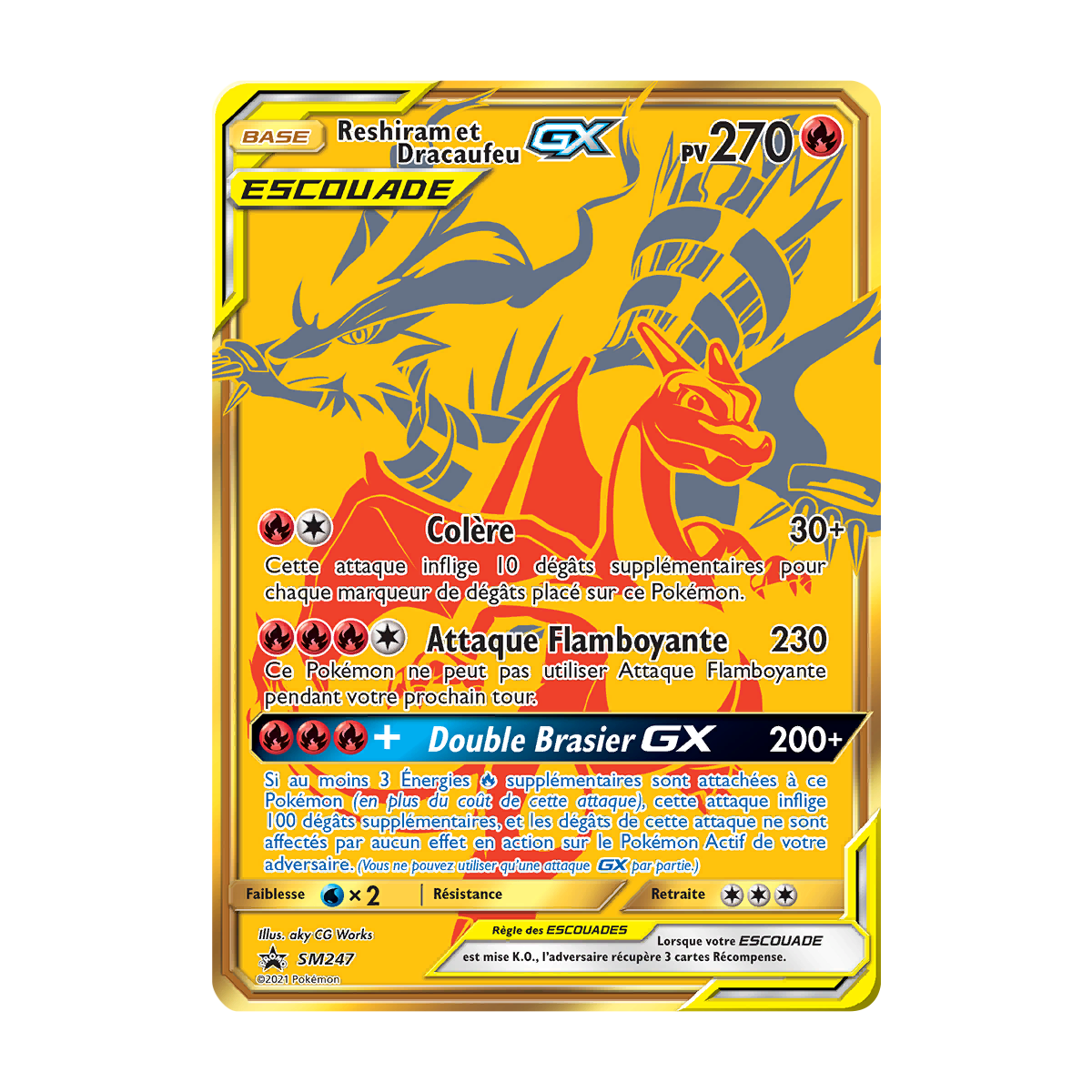 Carte Reshiram et Dracaufeu - de Pokémon SM247