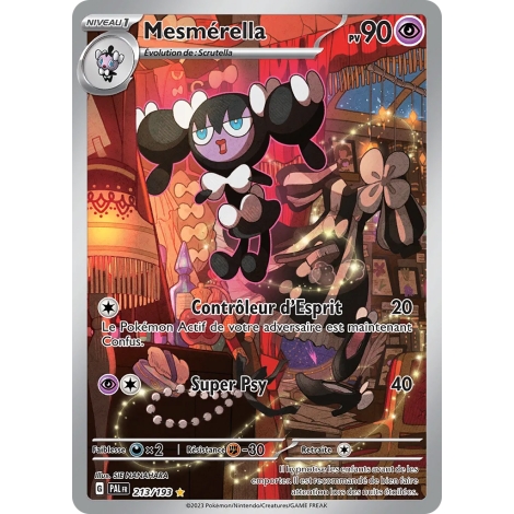 Carte Mesmérella - Illustration rare de Pokémon Écarlate et Violet Évolutions à Paldea 213/193