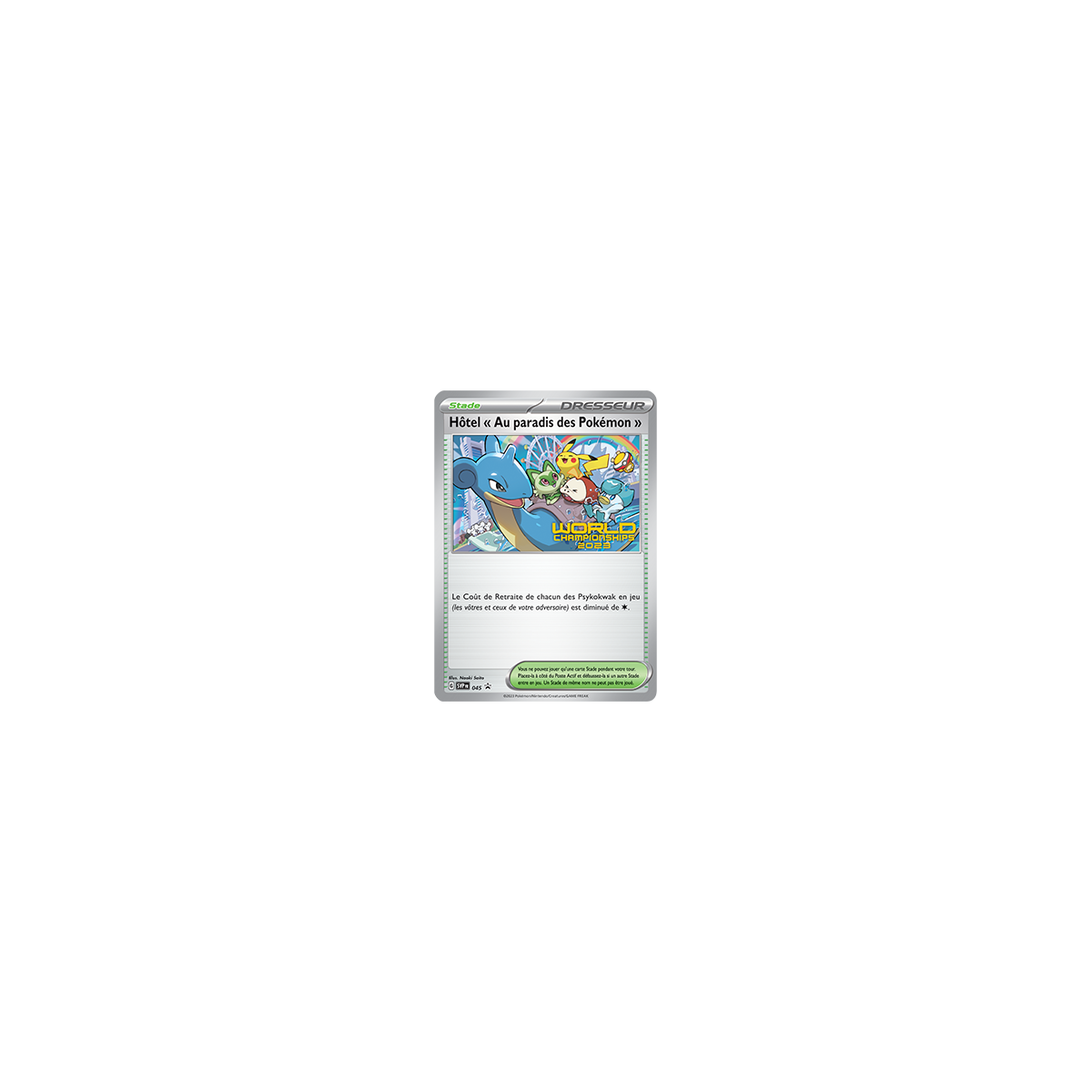 Hôtel « Au paradis des Pokémon » SV045 : Carte Stade de Pokémon Promo SV (Écarlate et Violet)