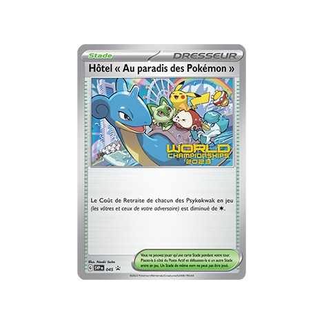 Hôtel « Au paradis des Pokémon » SV045 : Carte Stade de Pokémon Promo SV (Écarlate et Violet)