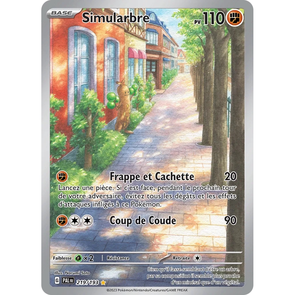 Carte Simularbre - Illustration rare de Pokémon Écarlate et Violet Évolutions à Paldea 219/193