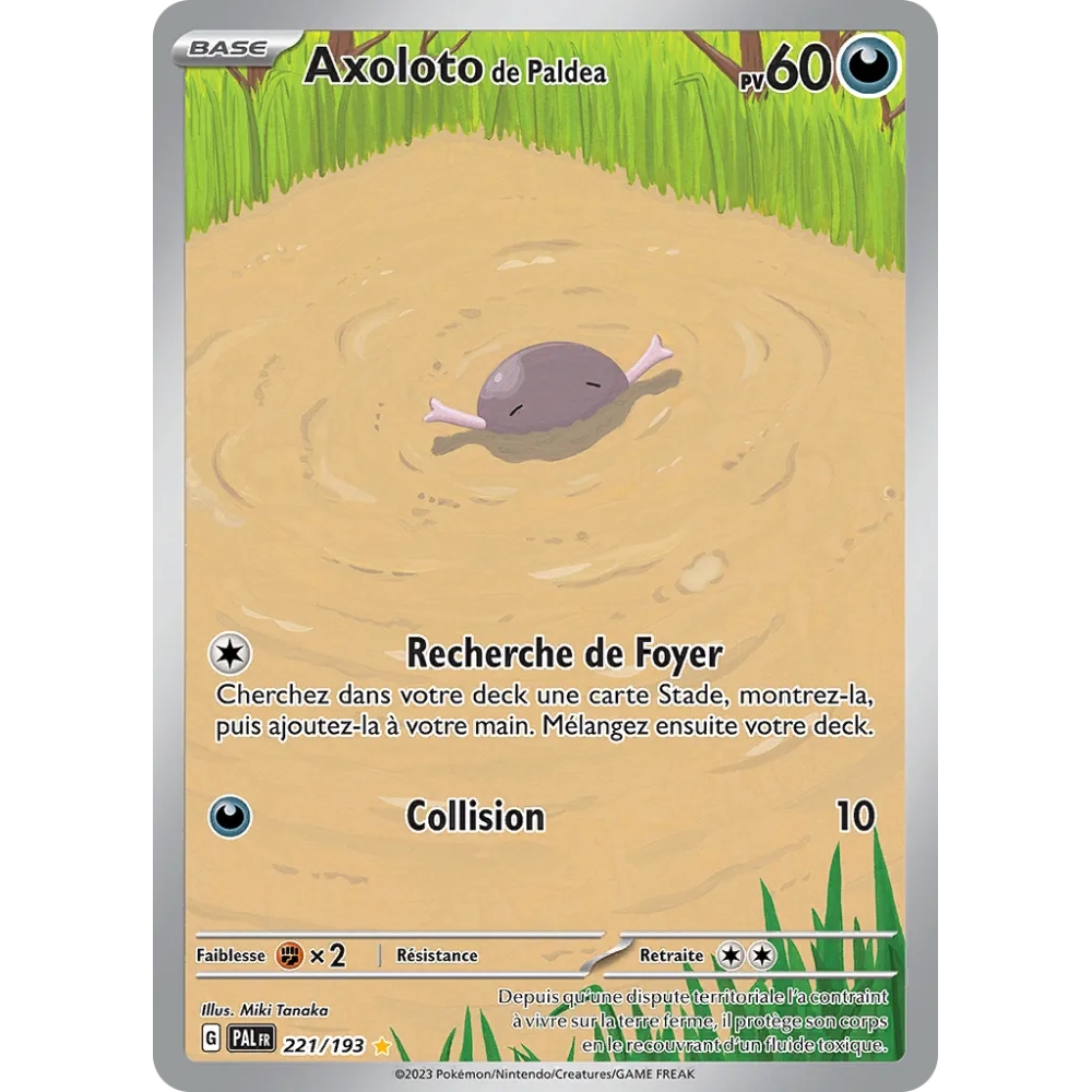 Axoloto de Paldea 221/193 : Joyau Illustration rare de l'extension Pokémon Écarlate et Violet Évolutions à Paldea