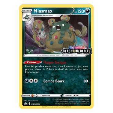 Miasmax SWSH025 : - de Pokémon Promo SWSH (Épée et Bouclier)