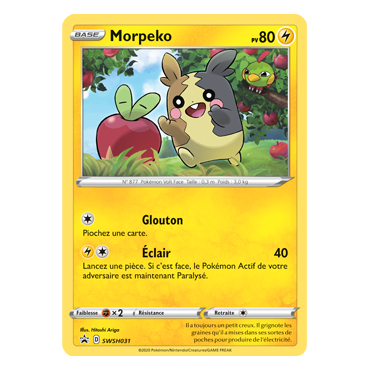 Carte Morpeko - de Pokémon SWSH031