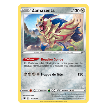 Zamazenta, carte - de Promo SWSH (Épée et Bouclier)