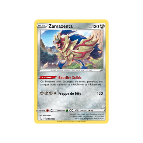 Zamazenta, carte - de Promo SWSH (Épée et Bouclier)