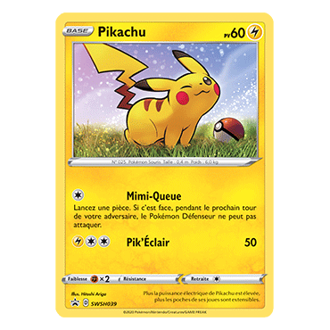 Carte Pikachu - de Pokémon SWSH039