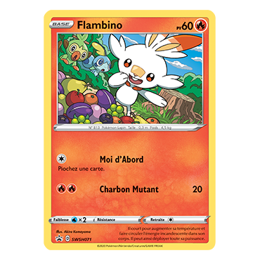 Flambino SWSH071 : - de Pokémon Promo SWSH (Épée et Bouclier)