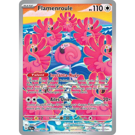 Flamenroule 227/193 : Joyau Illustration rare de l'extension Pokémon Écarlate et Violet Évolutions à Paldea