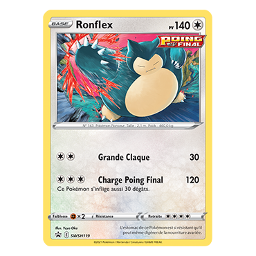 Ronflex SWSH119 : - de Pokémon Promo SWSH (Épée et Bouclier)