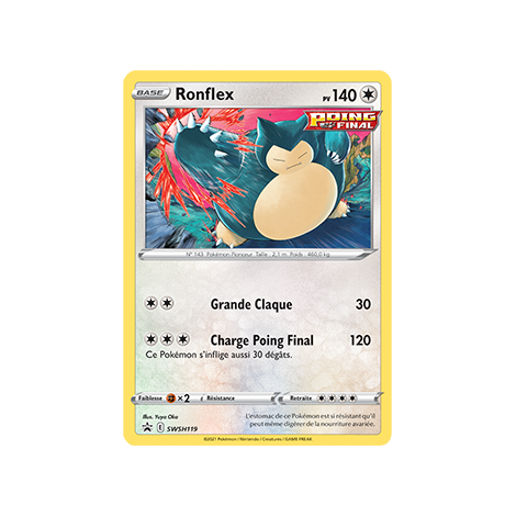 Ronflex SWSH119 : - de Pokémon Promo SWSH (Épée et Bouclier)