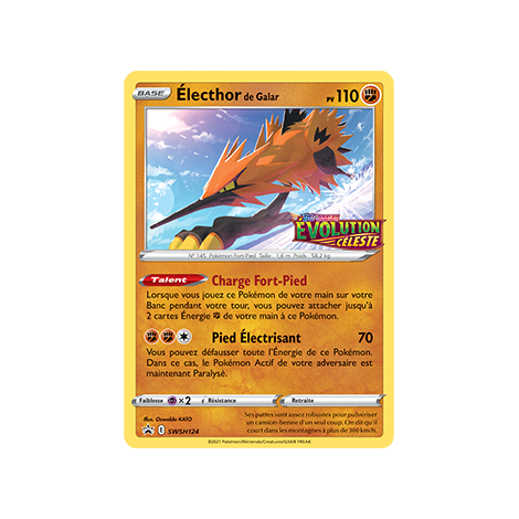 Carte Électhor de Galar - de Pokémon SWSH124