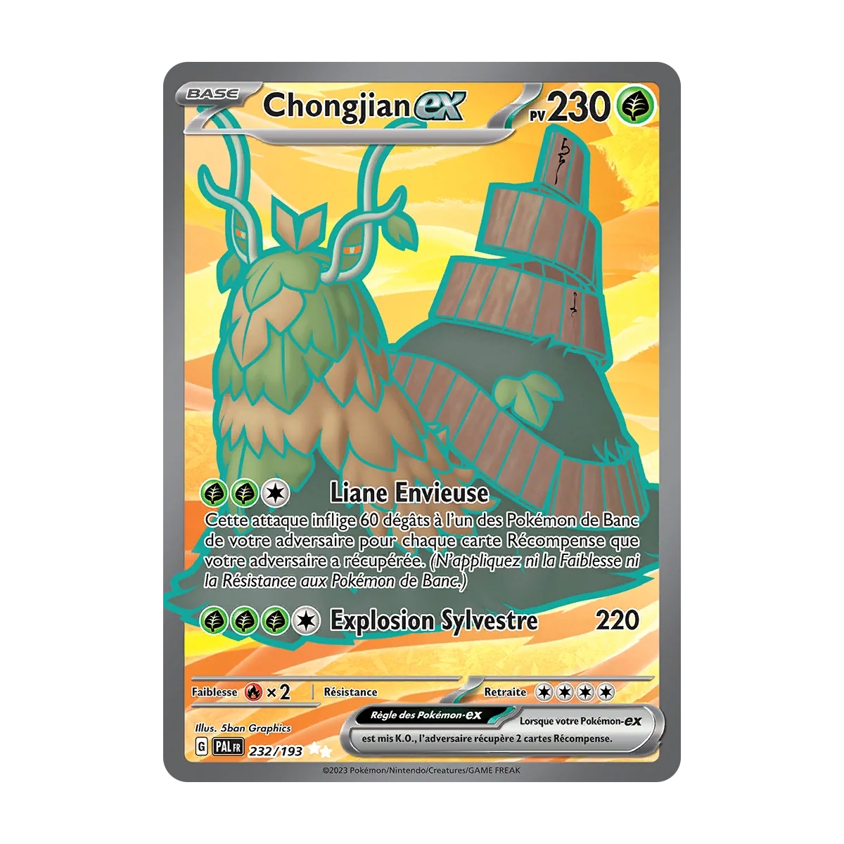 Chongjian 232/193 : Joyau Ultra rare de l'extension Pokémon Écarlate et Violet Évolutions à Paldea