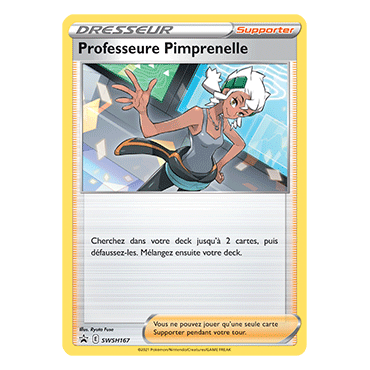 Professeure Pimprenelle, carte Carte Supporter de Promo SWSH (Épée et Bouclier)