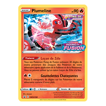 Plumeline SWSH168 : - de Pokémon Promo SWSH (Épée et Bouclier)