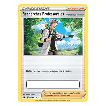 Recherches Professorales, carte Carte Supporter de Promo SWSH (Épée et Bouclier)