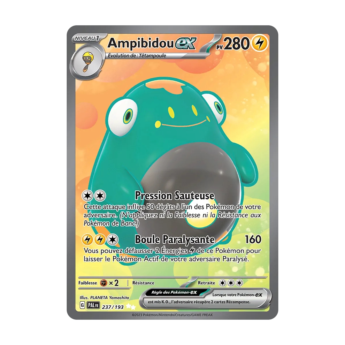 Ampibidou 237/193 : Joyau Ultra rare de l'extension Pokémon Écarlate et Violet Évolutions à Paldea