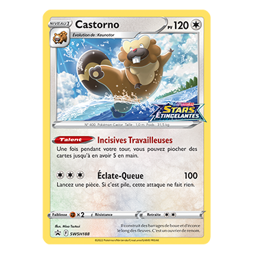 Castorno SWSH188 : - de Pokémon Promo SWSH (Épée et Bouclier)
