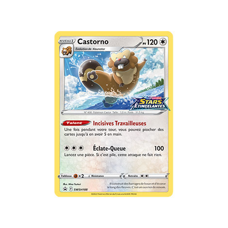 Castorno SWSH188 : - de Pokémon Promo SWSH (Épée et Bouclier)