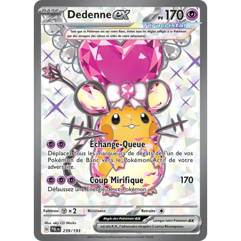 Carte Dedenne - Ultra rare de Pokémon Écarlate et Violet Évolutions à Paldea 239/193