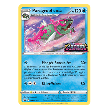 Paragruel de Hisui SWSH205 : - de Pokémon Promo SWSH (Épée et Bouclier)