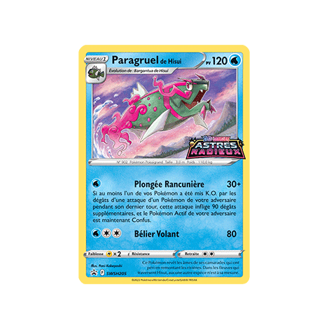 Paragruel de Hisui SWSH205 : - de Pokémon Promo SWSH (Épée et Bouclier)