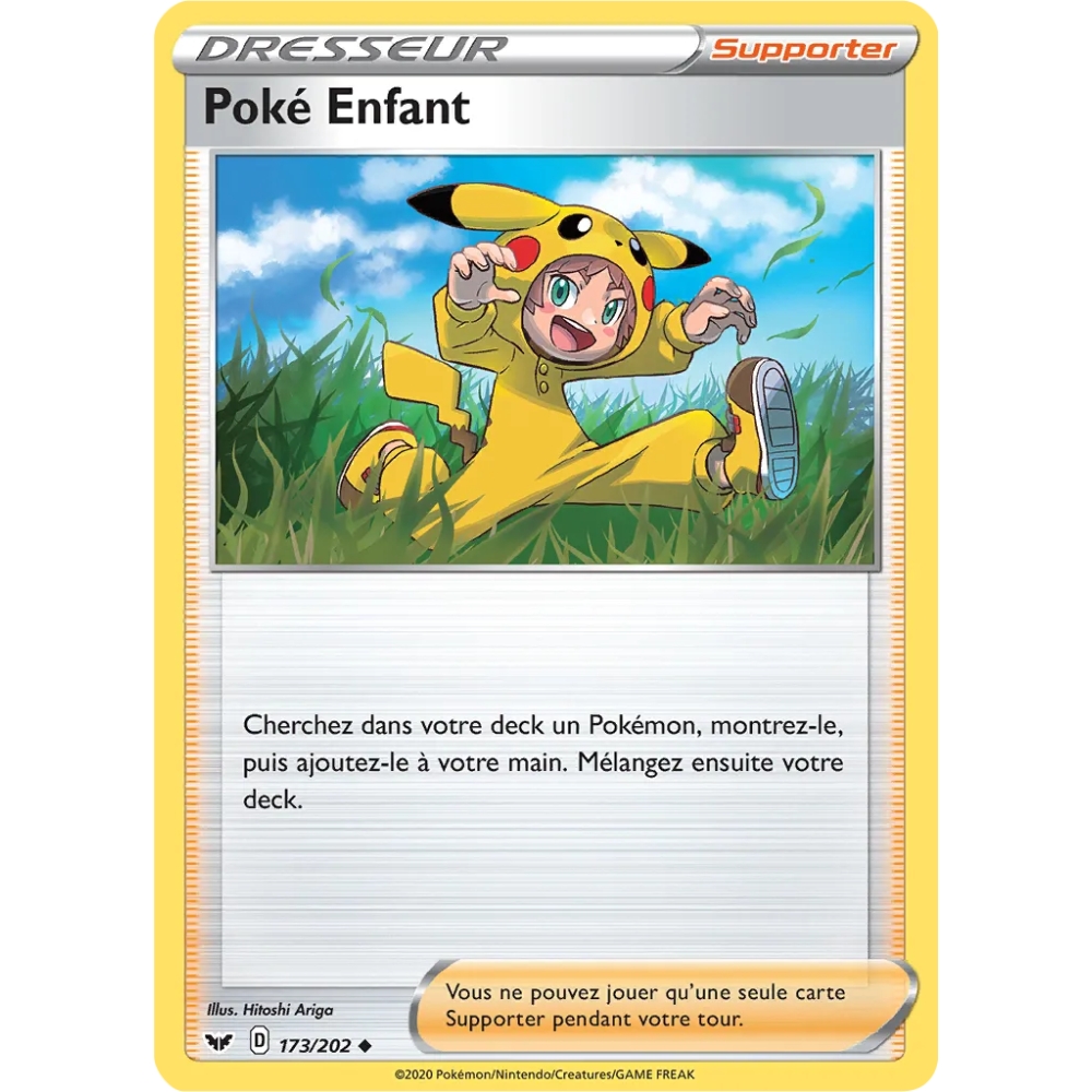 Carte Poké Enfant - Peu commune (Brillante) de Pokémon Épée et Bouclier 173/202