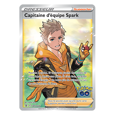 Capitaine d'équipe Spark, carte Carte Supporter de Promo SWSH (Épée et Bouclier)