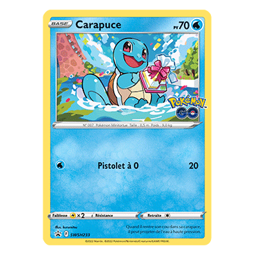 Carapuce, carte - de Promo SWSH (Épée et Bouclier)