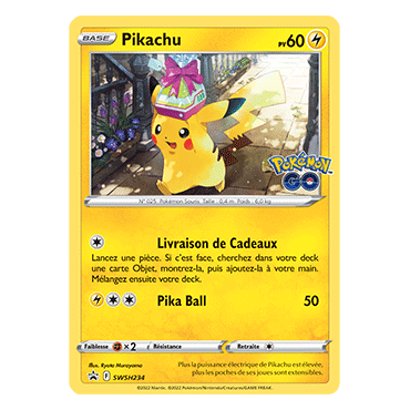 Pikachu, carte - de Promo SWSH (Épée et Bouclier)