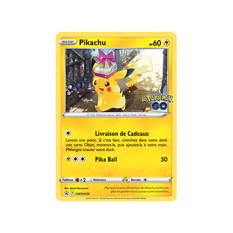 Pikachu, carte - de Promo SWSH (Épée et Bouclier)