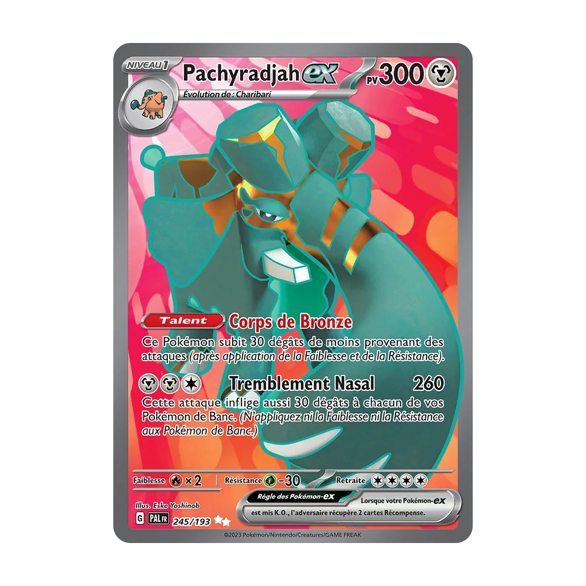 Pachyradjah 245/193 : Joyau Ultra rare de l'extension Pokémon Écarlate et Violet Évolutions à Paldea