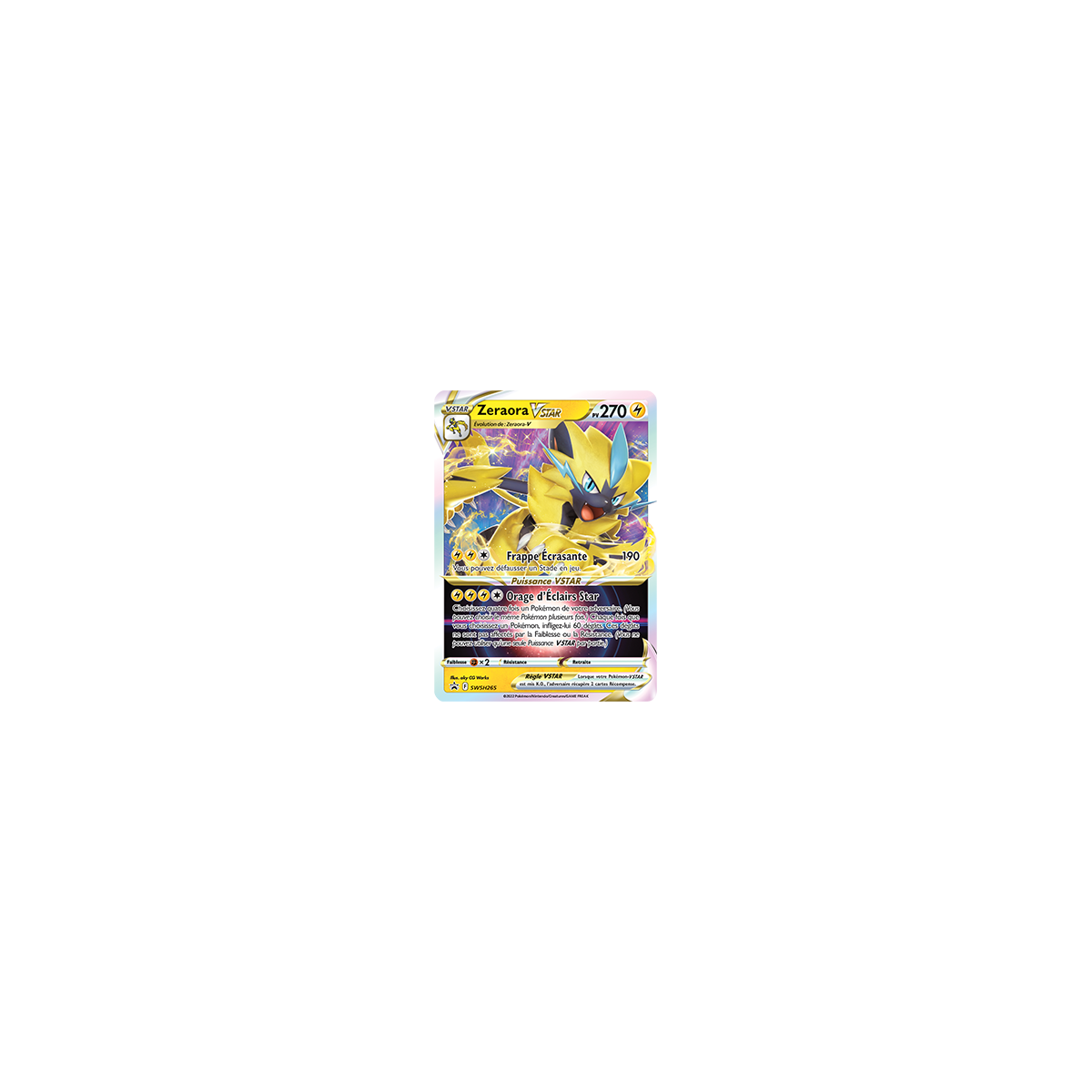 Zeraora SWSH265 : - de Pokémon Promo SWSH (Épée et Bouclier)