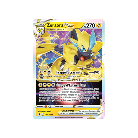 Zeraora SWSH265 : - de Pokémon Promo SWSH (Épée et Bouclier)