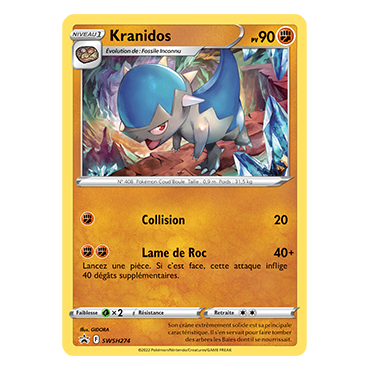Carte Kranidos - de Pokémon SWSH274
