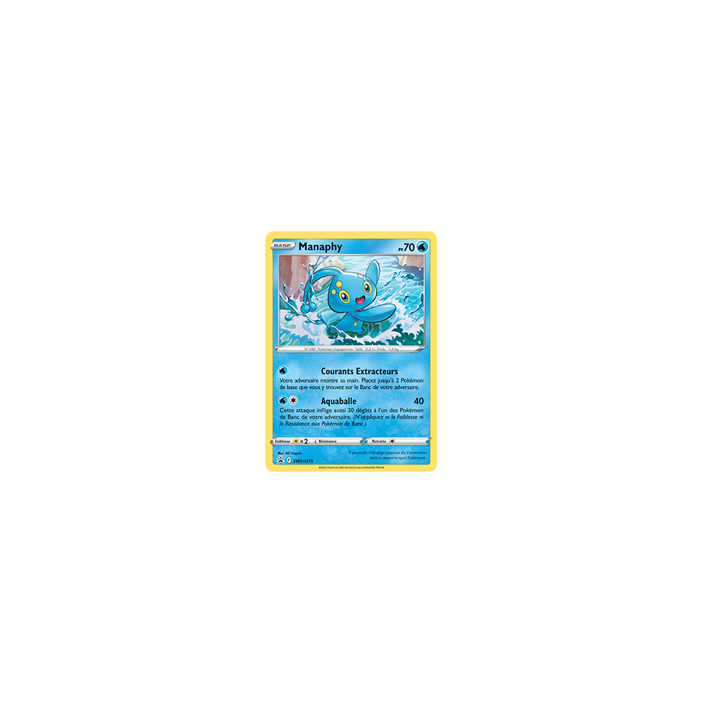 Manaphy SWSH275 : - de Pokémon Promo SWSH (Épée et Bouclier)