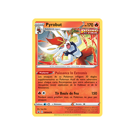 Carte Pyrobut - de Pokémon SWSH278