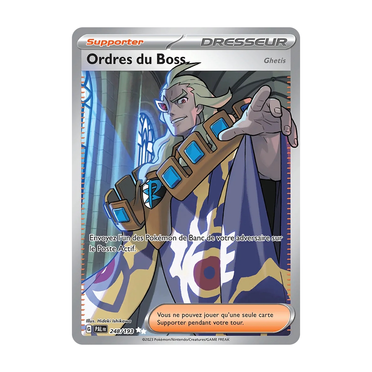 Ordres du Boss 248/193 : Joyau Ultra rare de l'extension Pokémon Écarlate et Violet Évolutions à Paldea