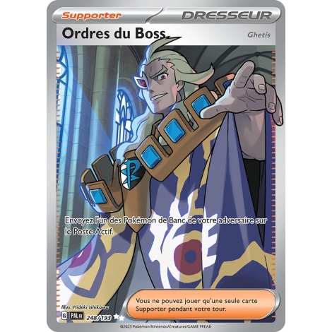 Ordres du Boss 248/193 : Joyau Ultra rare de l'extension Pokémon Écarlate et Violet Évolutions à Paldea